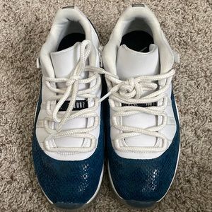Blue snakeskin air Jordan 11s low